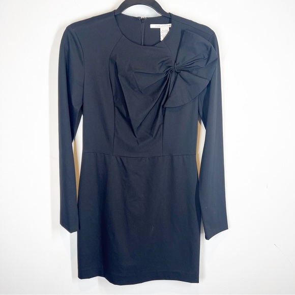 Diane Von Furstenberg DVF Anneli Black Bow Dress - Picture 2 of 10